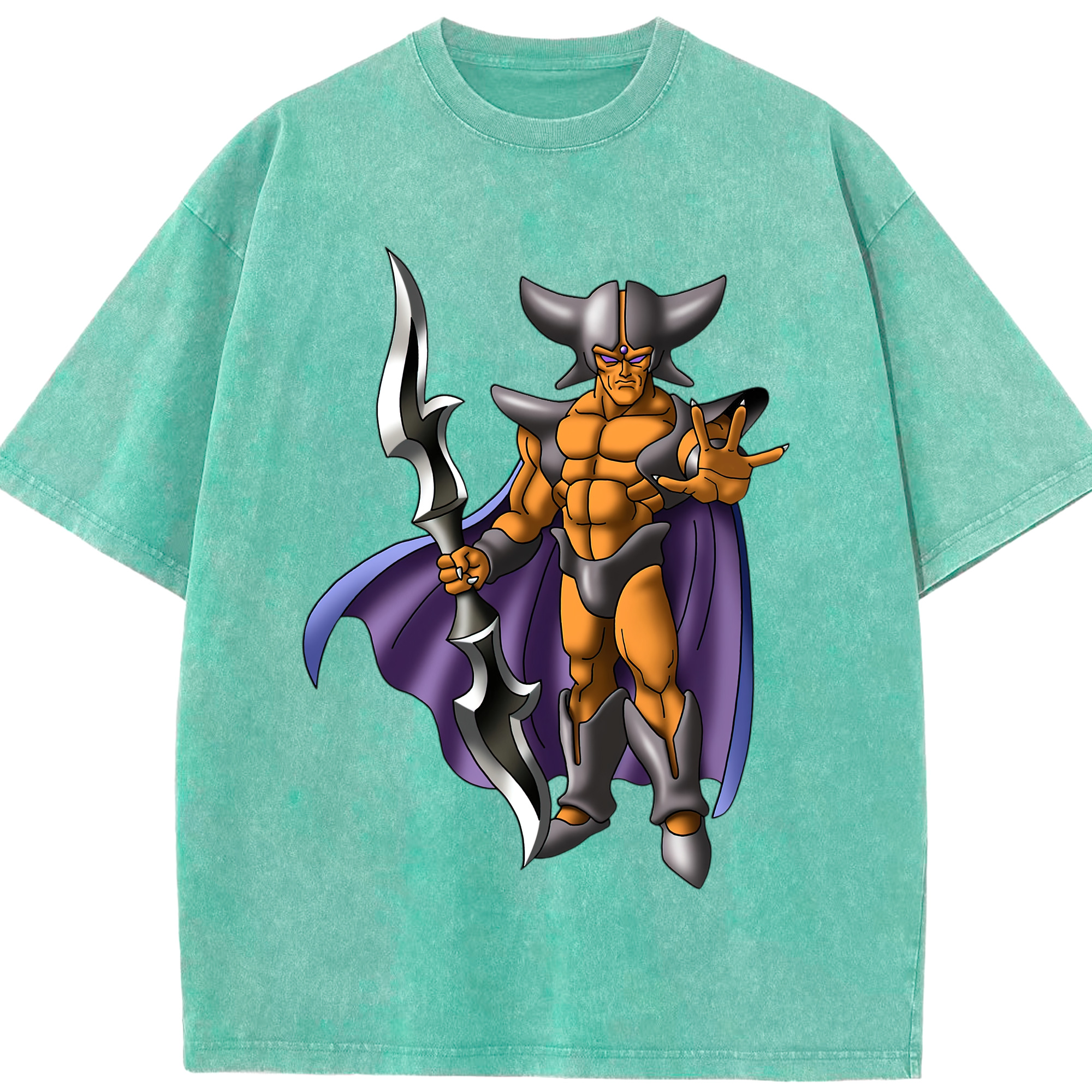 （画像用） ドラゴンクエスト Doragon Kuesuto Dragon Quest 綿100% ヴィンテージ風 半袖Tシャツ（フロントプリント）